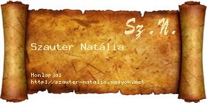 Szauter Natália névjegykártya